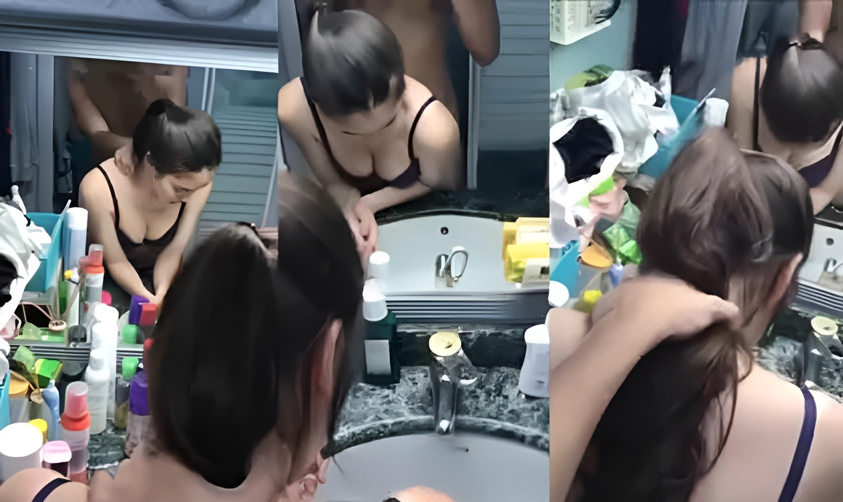 Makyaj odasında şeker bir bebeği becermek